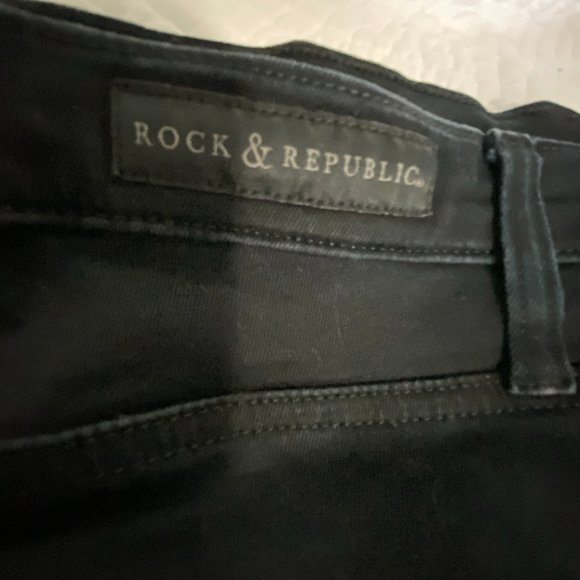 EUC Rock & Republic Black Kashmere Skinny Jeans~8 - Picture 2 of 11